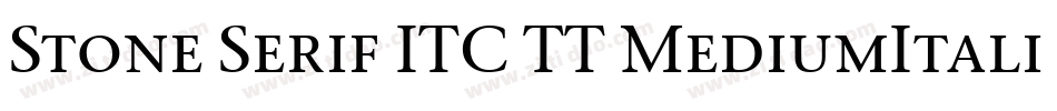 Stone Serif ITC TT MediumItalic字体转换